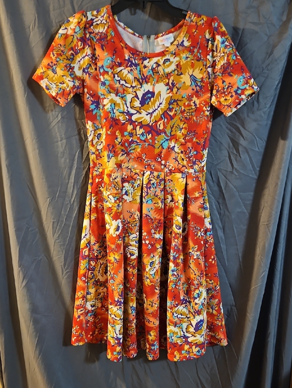 LULAROE FLORAL AMELIA DRESS: GUC: SIZE SMALL